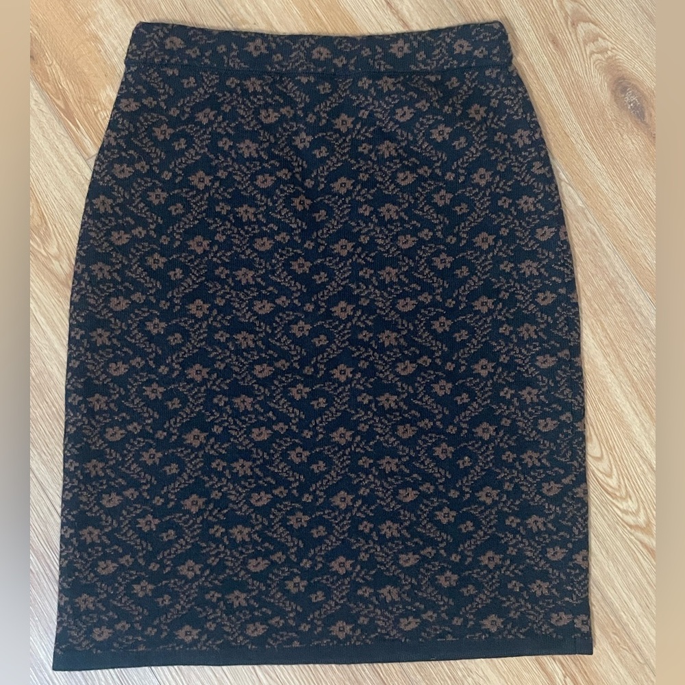 Peruvian Connection alpaca & wool floral skirt, size S